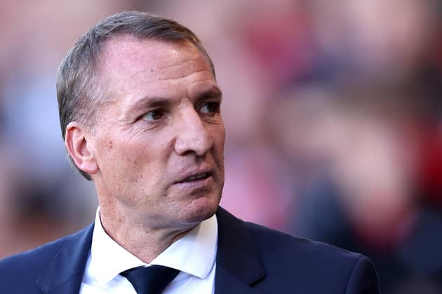 BOURNEMOUTH, ENGLAND - OCTOBER 08:  Brendan Rodgers, manager of Leicester City, looks on during the Premier League match between AFC Bournemouth and Leicester City at Vitality Stadium on October 08, 2022 in Bournemouth, England. (Photo by Warren Little/Getty Images)