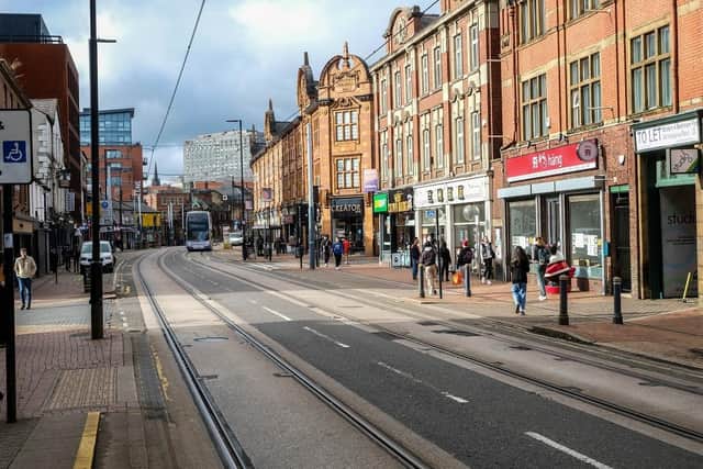 West Street in Sheffield city centre. (Pic credit: Dean Atkins / PA)