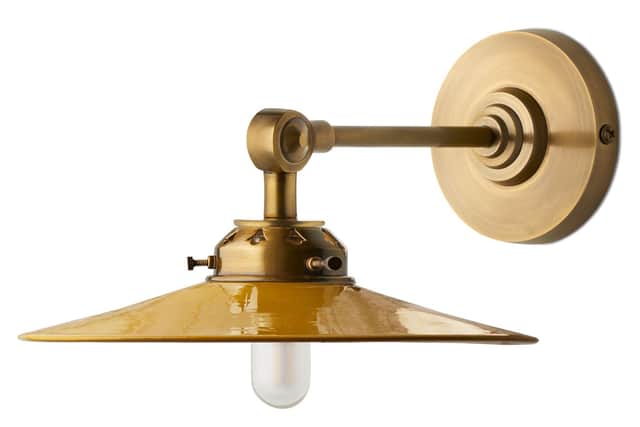 Cecilia wall light, £39, with fitting in antique brass, £97
