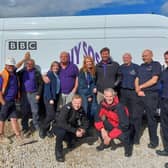 The team at West Yorkshire Fire and Rescue Service on DIY SOS. (Pic credit: WYFRS)
