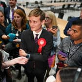 Labour Party candidate Keir Mather celebrates winning with 16,456 votes the Selby and Ainsty by-election on July 21, 2023 in Selby (Photo by Ian Forsyth/Getty Images)