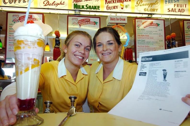 Harbour Bar was named 'Best Ice Cream Parlour' by BMW's Best Food Rides booklet in 2006. Bar girls Irina Davidkina and Hayley Botham pictured.