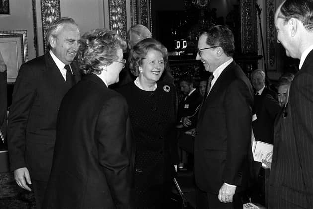 File photo dated 18/04/88 of Prime Minister Margaret Thatcher at the European single market conference in London. PIC: PA/PA Wire