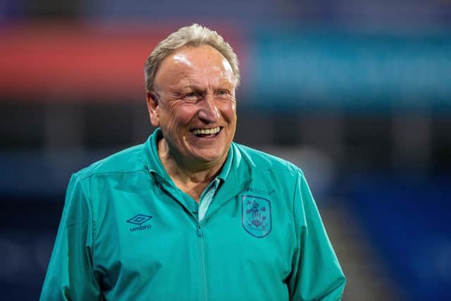 Neil Warnock during his final game in charge of Huddersfield Town against Stoke City. Picture: Bruce Rollinson