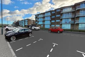 How a section of Marine Parade, in Saltburn, may look with new parking bays being created. Picture/credit: RCBC.