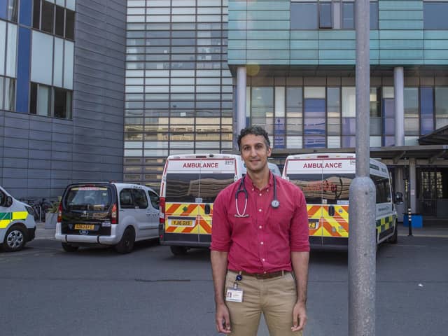 Prof Adel Sampson photographed at various locations at St James's University Hospital, Leeds .Picture: Ernesto Rogata.