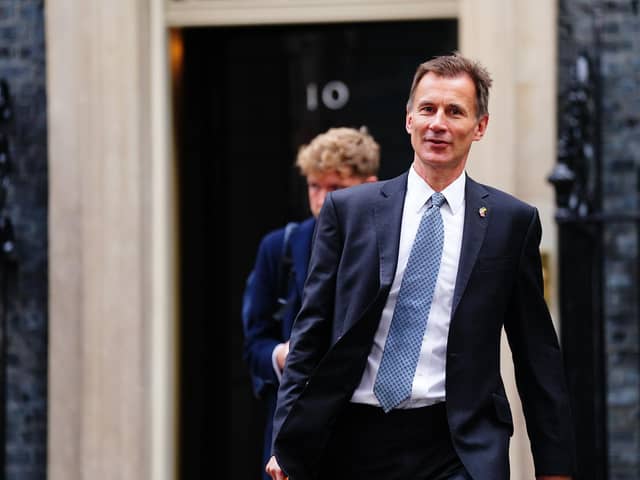 Chancellor of the Exchequer Jeremy Hunt, leaves Downing Street, Westminster, London, after the first Cabinet meeting with Rishi Sunak as Prime Minister. Picture date: Wednesday October 26, 2022.