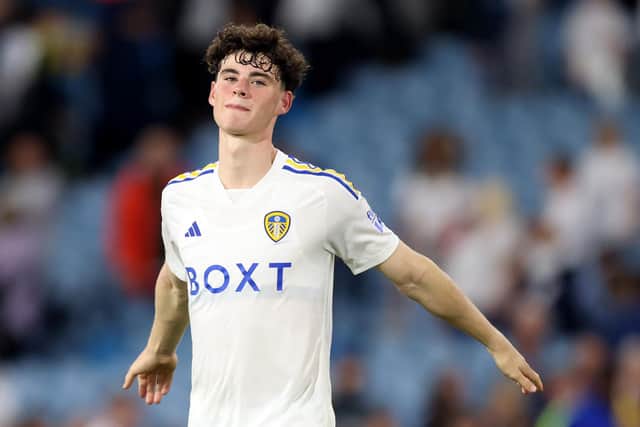 Leeds United's teenage midfielder Archie Gray. Picture: George Wood/Getty Images.