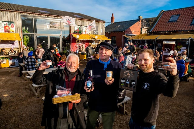 Founders of the event Barry Brown, partner at the famous Fortune's Kippers; Darren Archibald, director of Whitby Sea Salt, and Richard Wells, owner of Whitby Brewery