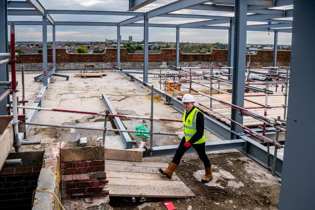 Picture James Hardisty.
A look around the iconic Rowntree Factory, ' York's Cocoa Works' site, Haxby Road, York. A development of 279 studio, 1, 2 and 3 bedroom apartments and affordable housing. Pictured Richard Cook, Group Development Director of Latimer by Clarion Housing Group.