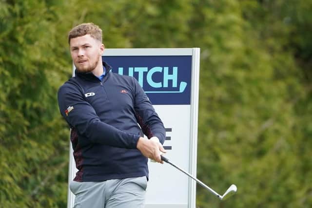 Clutch performer: Young professional Oli Sullivan in action on the Clutch Tour earlier this season. The 23-year-0old who plays out of Phoenix in Rotherham tees off in Open qualifying at Lindrick on Monday (Picture: Andy Crook)