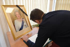 A book of condolence is open and members of the public are invited to write a message in tribute to The Queen.