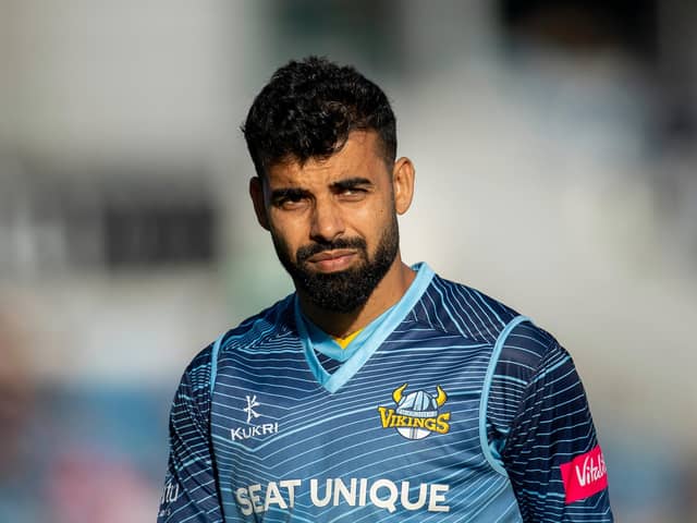 Shadab Khan pictured during his time with Yorkshire in 2022. Picture by Allan McKenzie/SWpix.com