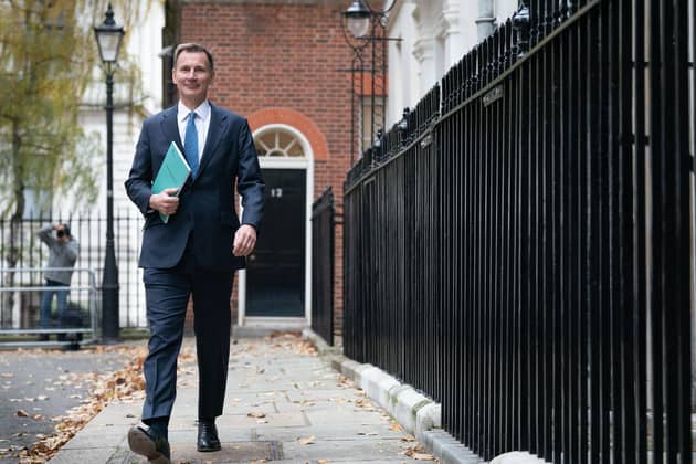 Chancellor Jeremy Hunt leaves 11 Downing Street for the House of Commons to deliver his autumn statement last year. PIC: Stefan Rousseau/PA Wire