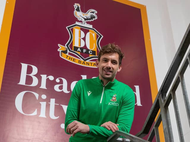 New Bradford City signing Sam Walker, who is the replacement in goal for Harry Lewis. Picture courtesy of Bradford City AFC.