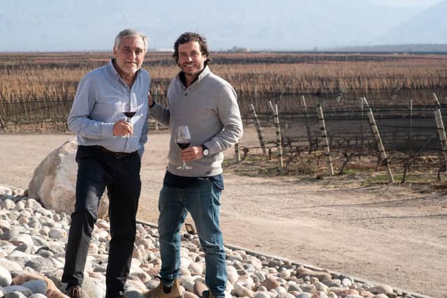 The Zuccardi team, José Alberto, with his winemaking son, Sebastian