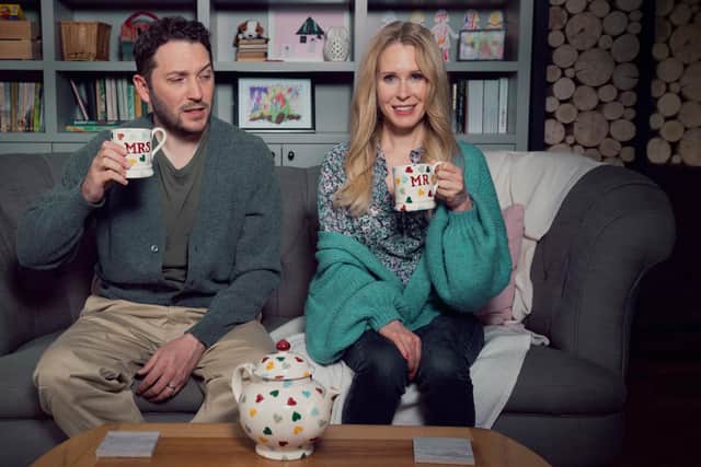 Lucy Beaumont with her husband Jon Richardson