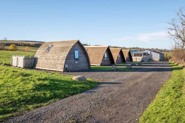 There are 4 camping pods in addition to camping, bed and breakfast, self catering cottages and a shepherd's hut. The tourism strands of the business have been raising up to £200,000 per year.