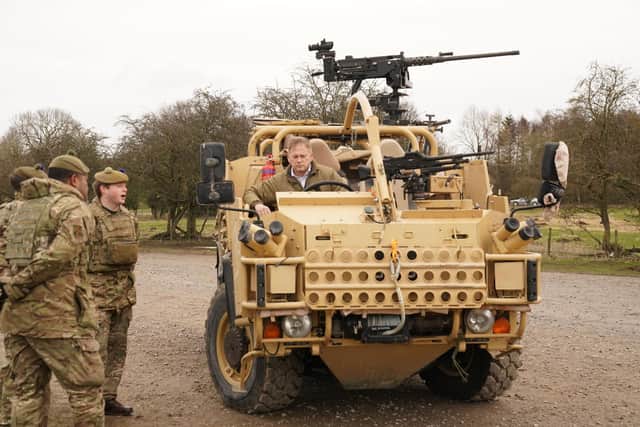 File pic: Former Defence Secretary Grant Shapps during a visit to Catterick Garrison, in North Yorkshire in February 2024