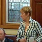 Conservative Howdenshire ward's Coun Victoria Aitken speaking at East Riding of Yorkshire Council's full council