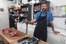 Butcher Jamie McManus in Hull's Trinity Market