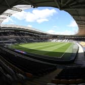HULL, ENGLAND - APRIL 05: A general view of KCOM Stadium prior to  the Sky Bet League One match between Hull City and Northampton Town at KCOM Stadium on April 05, 2021 in Hull, England. (Photo by Pete Norton/Getty Images)