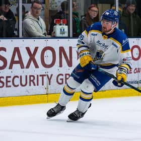 OPENING SALVO: Liam Peyton opened the scoring for Leeds against Sheffield Steeldogs on three minutes. Picture: Charlotte Clarke/Knights Media.