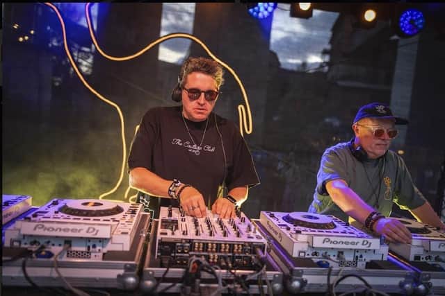 Marc Dennis and Tony Walker DJing as Trimtone.