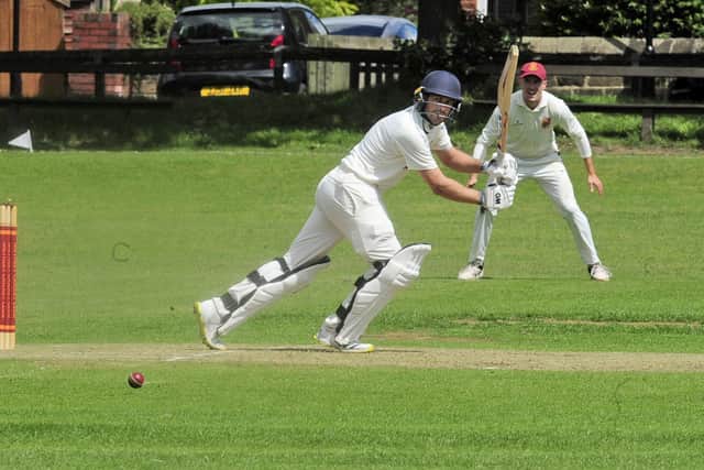 Woodlands opener Tim Jackon who scored 53 in an opening century stand with Sam Frankland, 55 in the 95 run win over Methley in the Bradford Premier League (Picture: Steve Riding)