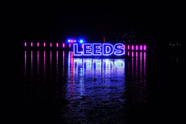 The trail highlights the park's natural features and beauty - multi coloured lights showcase the mature woodlands, which transport visitors to a fantasy landscape while the lake reflects the Christmas Cathedral, Lilies and a huge Leeds sign which welcomes visitors with dramatic effect.