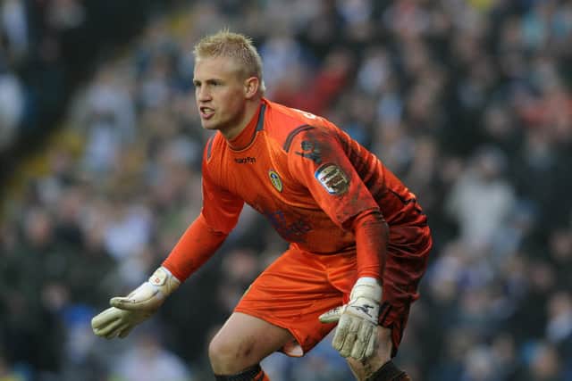 Kasper Schmeichel spent the 2010/11 season at Leeds United. Image: Steve Riding