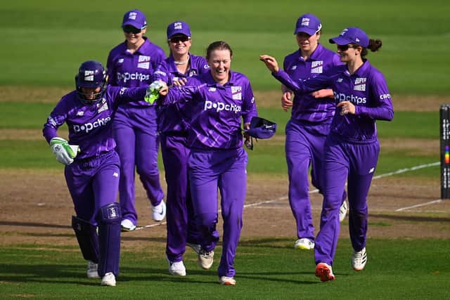 MORE OF THE SAME PLEASE: Northern Superchargers' Hollie Armitage celebrates the wicket of Welsh Fire's Nicola Carey in last year's edition of The Hundred. Picture: Harry Trump/Getty Images