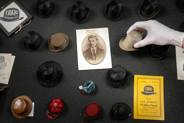 Tiny hats from a collection of vintage miniature millinery, made by Leeds hatter John Craig in the early 1900s, which are being documented and conserved by museum experts and volunteers at the Leeds Discovery Centre. Photo credit: Danny Lawson/PA Wire