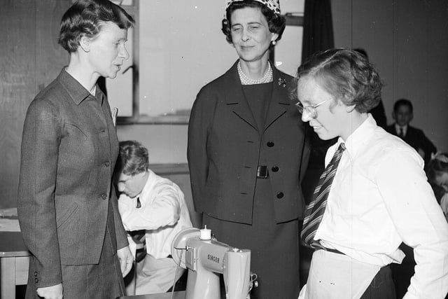 The Duchess of Kent officially opens Liberton School in May 1959.
