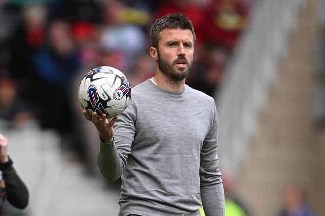 HAPPY DAYS: Middlesbrough head coach Michael Carrick reacts on the sidelines during Saturday's match against Southampton FC at Riverside Stadium Picture: Stu Forster/Getty Images