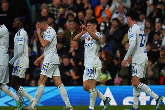 Leeds United picked up a third consecutive Championship win. Image: Jonathan Gawthorpe