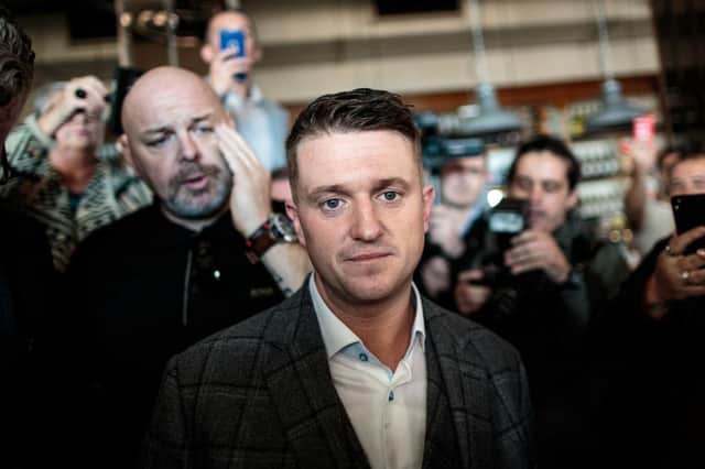 Tommy Robinson, real name Stephen Yaxley-Lennon claims the he and his family have been forced to leave the UK (Getty Images)