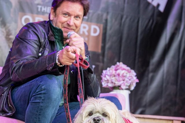 James Martin and his dog Ralph at the festival.