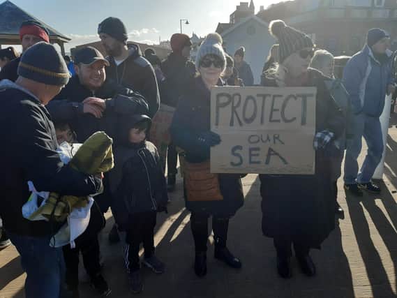 ‘It’s a shocker’ – Fishermen stage demonstration in Whitby to raise awareness of shellfish deaths on Yorkshire and North East coast