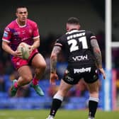 LEADING MAN: Huddersfield Giants' Tuimoala Lolohea (left) proved an influential figure for his team in their 26-6 win over London Broncos at the Cherry Red Records Stadium yesterday Picture: Zac Goodwin/PA