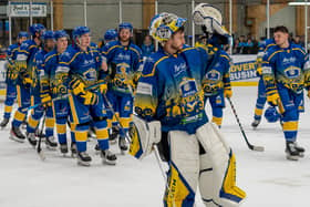 ON A ROLL: Leeds Knights head into Friday night's NIHL National clash with second-placed Milton Keynes having started the season with a nine-game winning streak. Picture courtesy of Anna Alarie/Oliver Portamento.