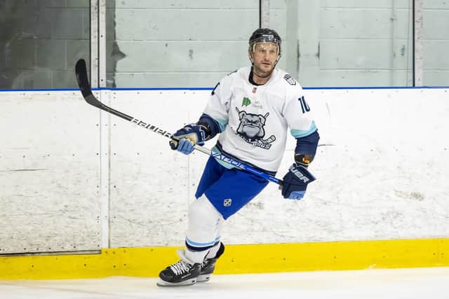 NEW FACE: Former Sheffield Steelers' and Great Britain captain Jonathan Phillips, was announced as the latest new signing for Sheffield Steeldogs at Tuesday night's open practice session. Picture courtesy of Peter Best/Steeldogs Media