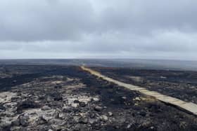 Wildfire damage on Flyingdales Moor. Pic credit: North York Moors National Park/PA Wire