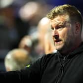 PORTSMOUTH, ENGLAND - OCTOBER 25: Oxford United Manager Karl Robinson looks on at the start of the Sky Bet League One between Portsmouth and Oxford United at Fratton Park on October 25, 2022 in Portsmouth, England. (Photo by Bryn Lennon/Getty Images)