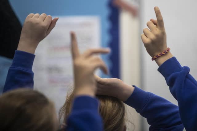 School children during a class at a primary school in Yorkshire. PIC: Danny Lawson/the Press Association