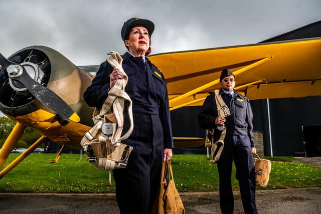 We'll Meet Again 1940s Weekend, held at Yorkshire Air Museum, York. Pictured Yvonne Somrani, and Richi Redtial both dressed as ATA Officers. (Pic credit: James Hardisty)