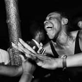 Eyvon dancing at Dingwalls from the exhibition Acid Jazz & Other Illicit Grroves. Picture: Adam Friedman