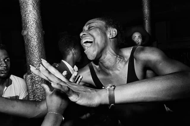 Eyvon dancing at Dingwalls from the exhibition Acid Jazz & Other Illicit Grroves. Picture: Adam Friedman