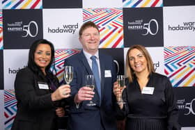 Emma Digby, executive partner at Ward Hadaway, with Greg Wright of The Yorkshire Post and key speaker Charlene Lyons, of Black Sheep Brewery.