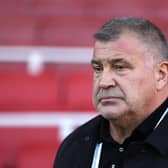 Shaun Wane looks on before the semi-final at the Emirates Stadium. (Photo by Matthew Lewis/Getty Images for RLWC)